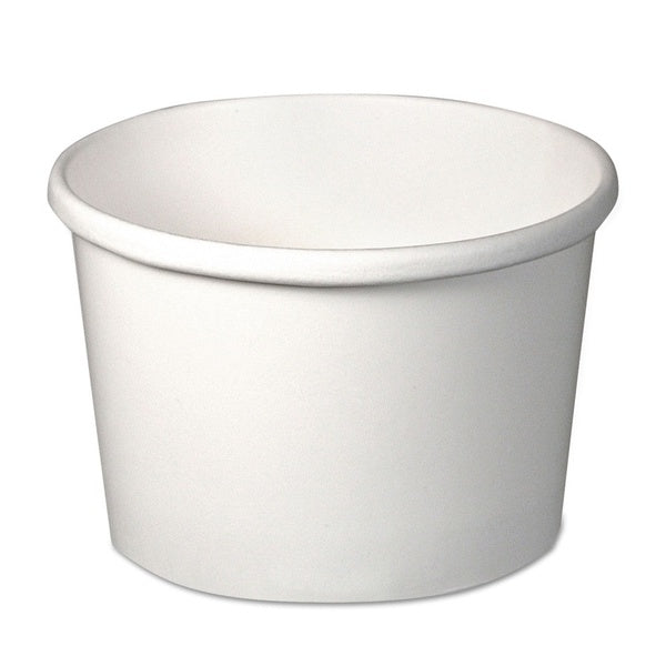 500-PACK OF Container Paper SOLO HS4085-2050 8 oz. Flexstyle Double Poly Paper Containers - White (500 Count) for Hot and Cold Food