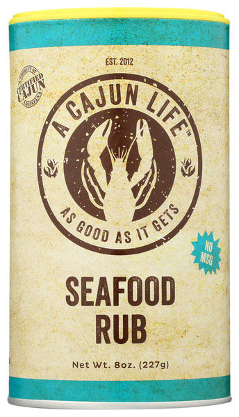 6-PACK OF SEASONING CAJUN SEAFOOD RUB 8 OUNCE - CASE OF 6