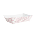 500-PACK OF Tray Paper Boardwalk BWK30LAG500 Red and White Paper Food Baskets - 5 lbs Capacity - 500 Count Carton for Takeout and Catering