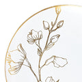 12-PACK OF Plate Salad 7.5" White Gold Floral