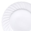 20-PACK OF Pastry Plate 6" White Flair Plastic