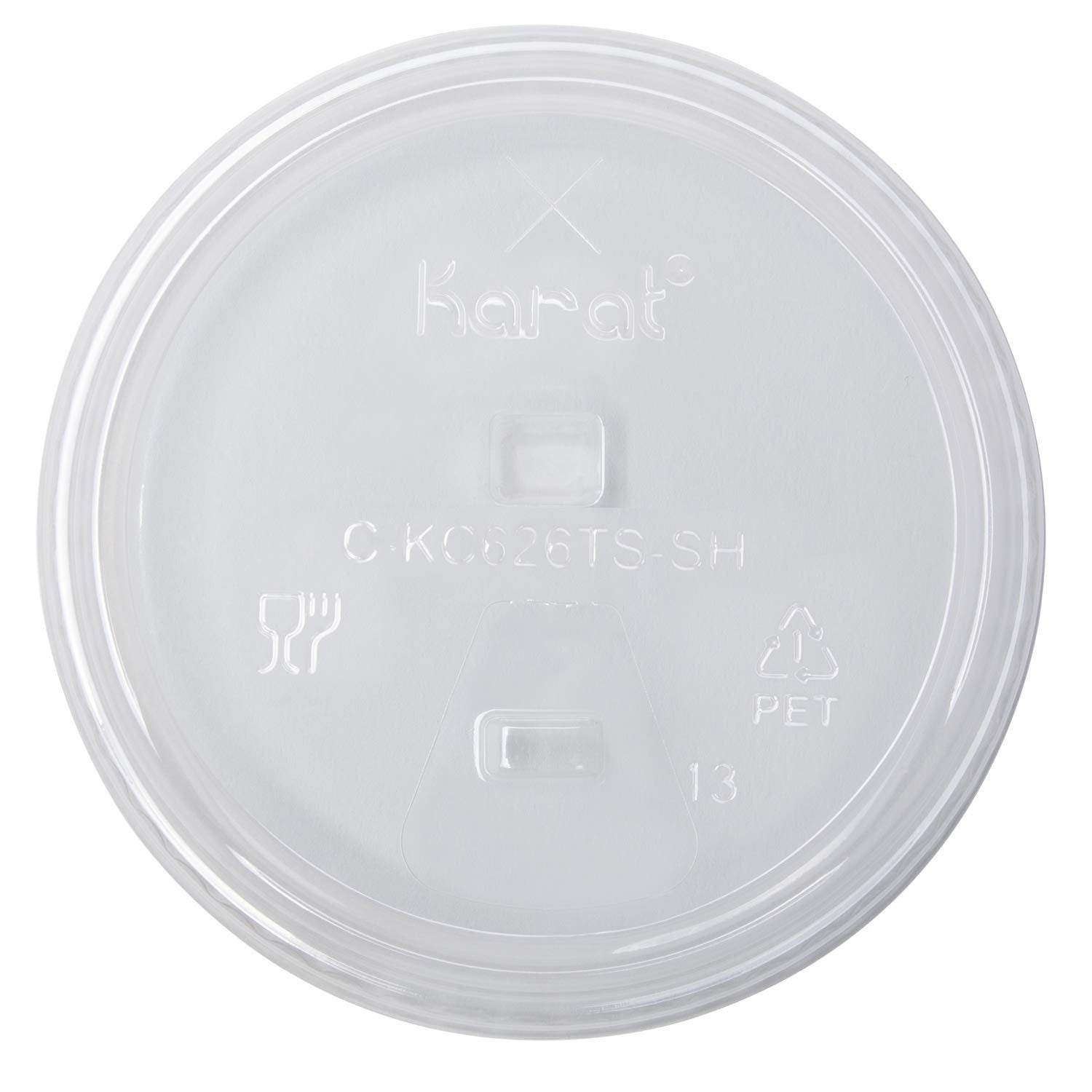 1000-PACK OF Lid Togo Karat 1,000 ct Strawless Sipper Lids | PET | 98 mm | Clear | With Flip Cap