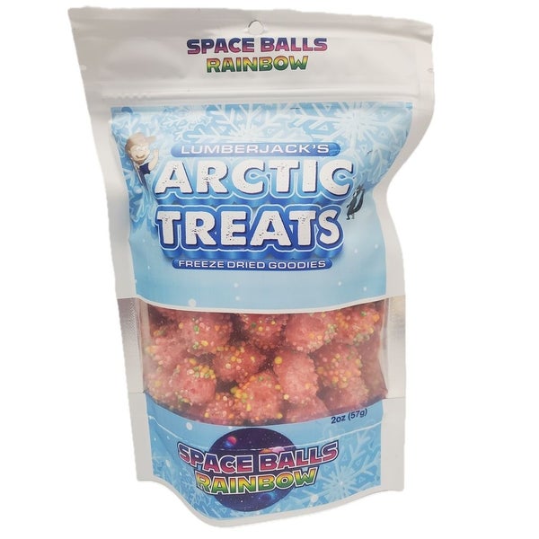 6-PACK OF Candy Freeze Dried Space Balls - Rainbow, Lumberjack's Arctic Treats