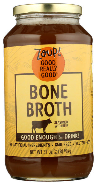 6-PACK OF Broth Beef Zoup Good Reall 32 oz