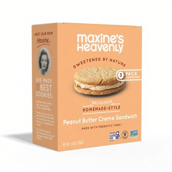 8-PACK OF Cookie Peanut Butter Creme Sandwich 3PK Box, Maxine's Heavenly