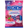 6-PACK OF Black Cherry, Raspberry, And Blueberry Peg Bag Display Ready Hi-Chew, 6 - 3.17 Oz