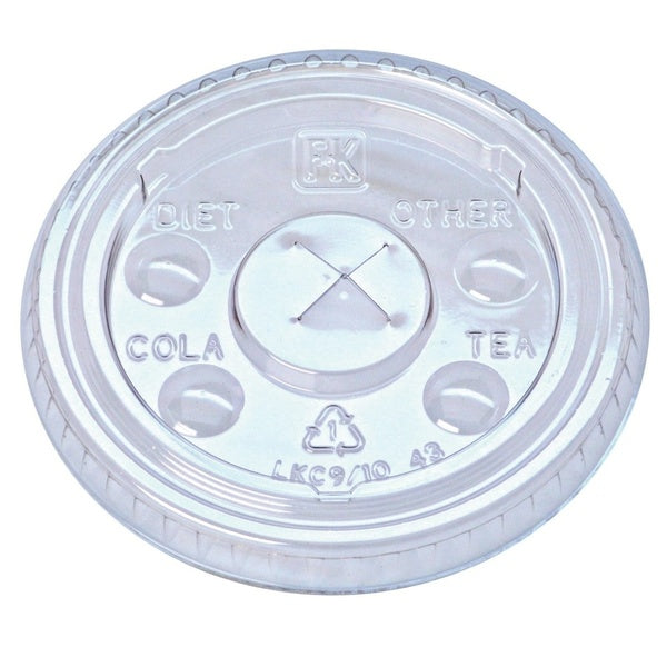 2500-PACK OF Lid Dome Fabri-Kal Kal-Clear and Nexclear X-Style Plastic Drink Cup Lids - Fits 9 oz to 10 oz Cold Cups - Clear (2500 Count)