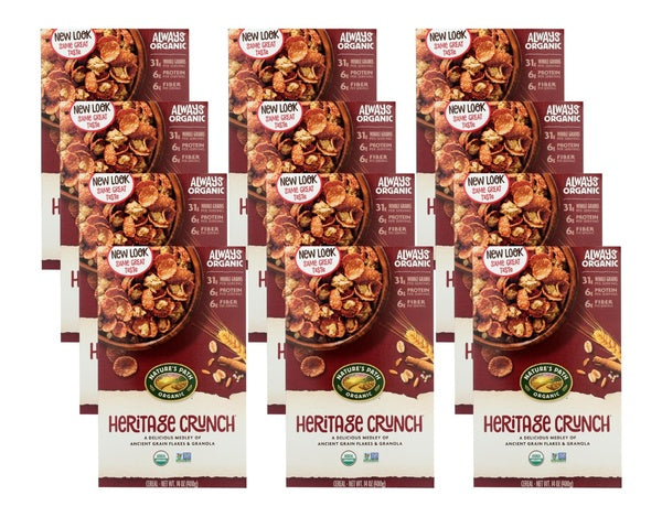 12-PACK OF Cereal Crunch Heritage Crunch Nature's Path 14 oz