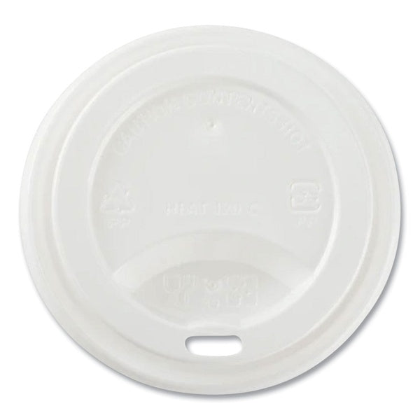1000-PACK OF Lid Plastic Karat C-KDL508W-PP 8 oz. White Plastic Sipper Lids for Hot Cups -