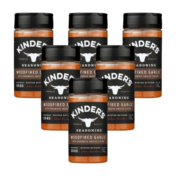 6-PACK OF Seasoning Rub Woodfired Garlic Kinders 6 oz