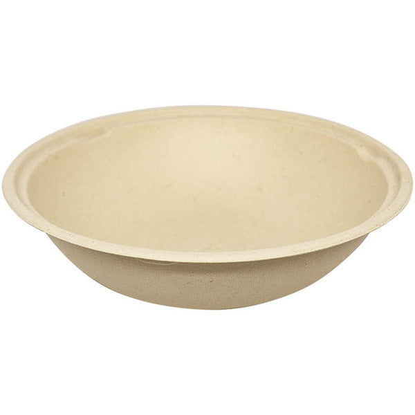 300-PACK OF Bowl Fiber 48 oz World Centric Compostable Round Fiber Bowls | 300 count