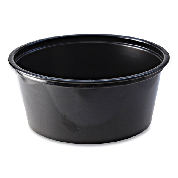2500-PACK OF Container Condiment Fabri-Kal Black 3.25 oz Portion Cups - Elegant Ramekin Design for Sauces and Condiments (20 Count)