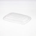 50-PACK OF Lid Plastic Clear Fits 9”x6.3“x0.8" 2 compartment Rectangular Compostable Container 300 counts