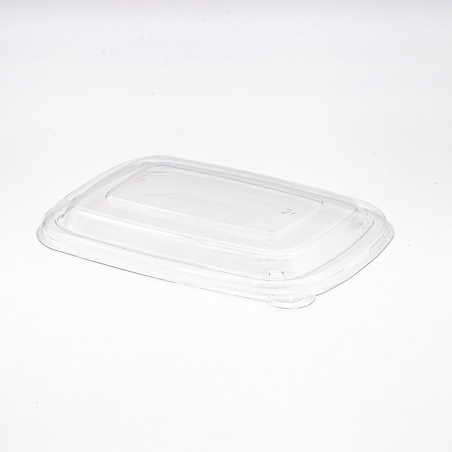 50-PACK OF Lid Plastic Clear Fits 9”x6.3“x0.8" 2 compartment Rectangular Compostable Container 300 counts