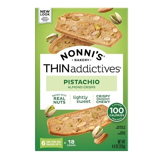 6-PACK OF Thin Addictives Pistachio Almond Nonni'S, 6 - 4.4 Oz