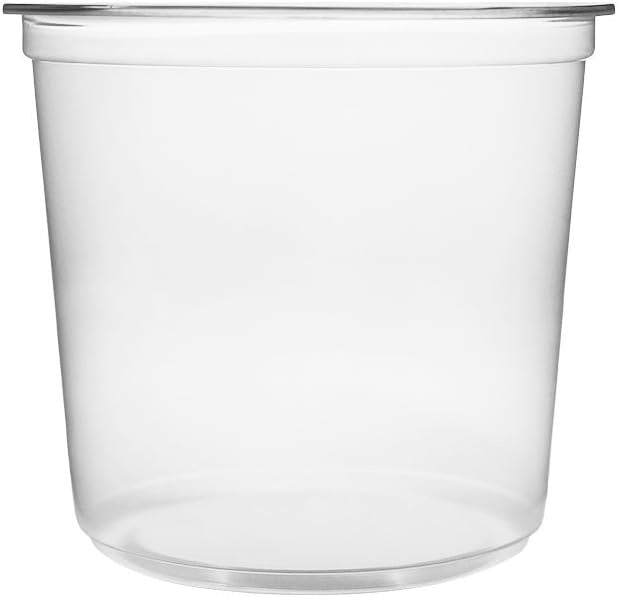 500-PACK OF Container Plastic Karat [500 Pack - 24oz] Deli Containers, Recyclable PET Food Containers, Plastic Deli Cups (117 mm)