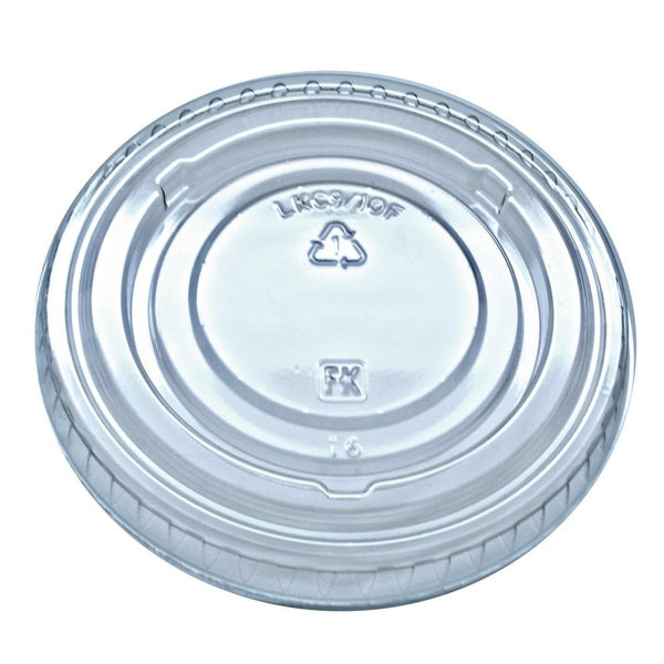 2500-PACK OF Lid Flat Fabri-Kal Kal-Clear/Nexclear Flat Plastic Drink Cup Lids - 9 oz to 10 oz Cold Cup Compatible (2500 per Carton)