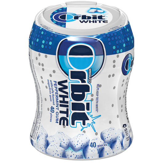 24-PACK OF Gum White Peppermint Soft Chew Orbit, 4 - 6 - 40 Pc