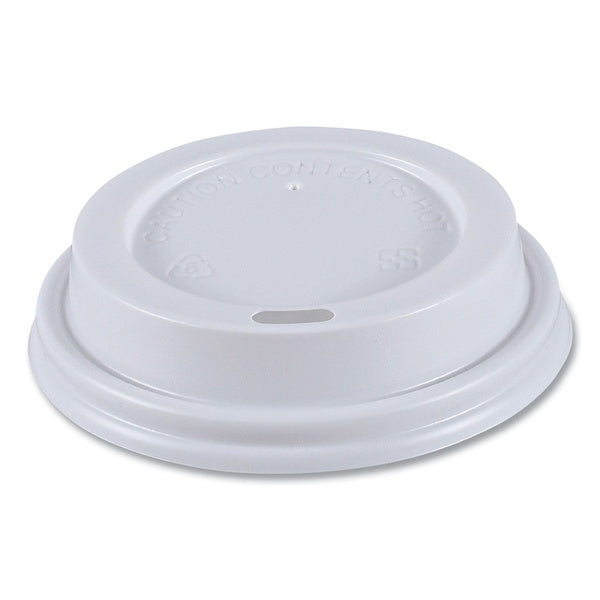 1000-PACK OF Lid Cup Boardwalk BWKHOTWH8 Disposable Hot Cup Lids for 8 oz Cups - White - 1000 Count