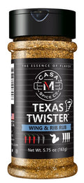 6-PACK OF Seasoning Wing and Rib Rub Texas Twister Plastic Shaker