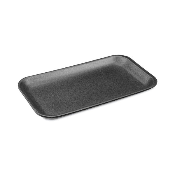 1000-PACK OF Tray Foam Pactiv Corp. Foam Meat Tray - 8.3 x 4.8 x 0.65 inches, Black, Pack of 1000 - Perfect for Food Display and Storage
