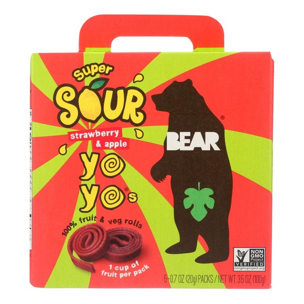 6-PACK OF CANDY FRUIT STRAWBERRY APPLE