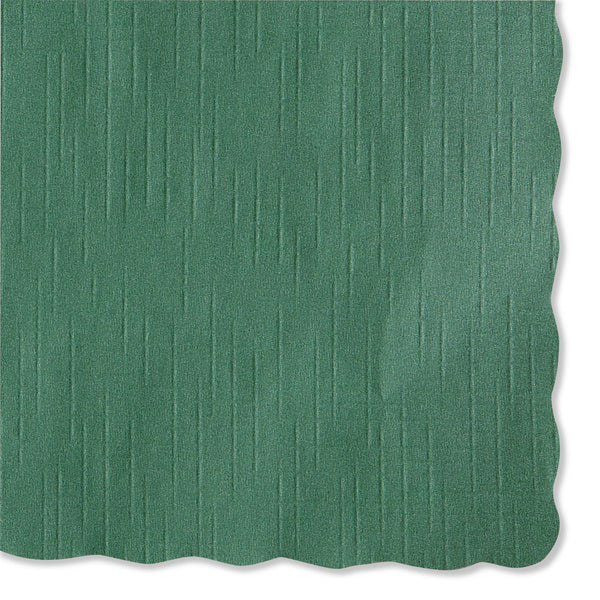 1000-PACK OF Hoffmaster 310528 9-1/2 in. x 13.50 Solid Color Scalloped Edge Placemats - Hunter Green (1000/Carton)