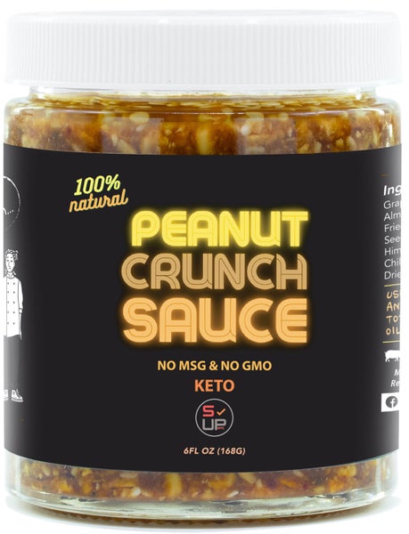 12-PACK OF Sauce Peanut Crunch 100% All Natural, Sauce Up NYC