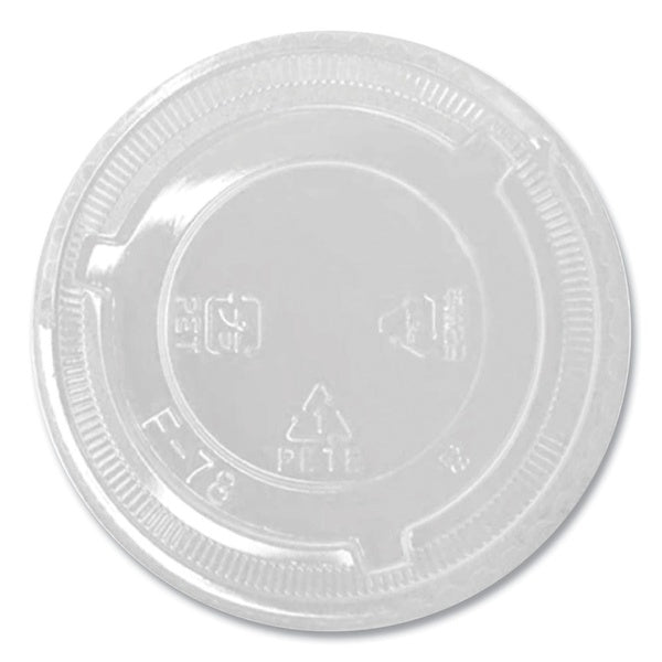 1000-PACK OF Lid Plastic Karat C-KC78TS-NH Clear PET Cold Cup Lids for 8 oz. to 10 oz. Cups - No Hole Design (1000 Count)