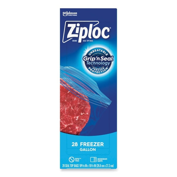 252-PACK OF Bag Plastic Ziploc 1 Gallon Freezer Bags - 28 Count Clear Zipper Sealed Storage Bags for Freshness and Organization