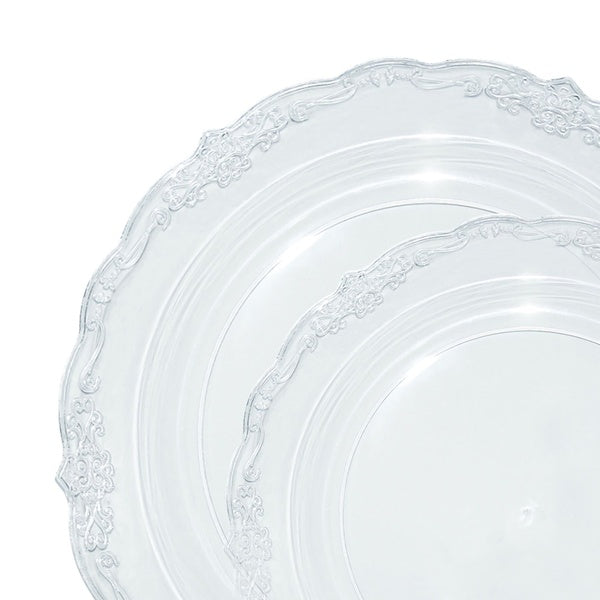 120-PACK OF Plate Set Disp. Vintage Dinnerware