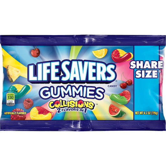 90-PACK OF Collisions Gummies Pouch Lifesaver, 6 - 15 - 4.2 Oz