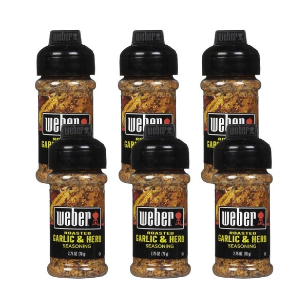 6-PACK OF Seasoning Garlic Roasted Weber 2.75 oz