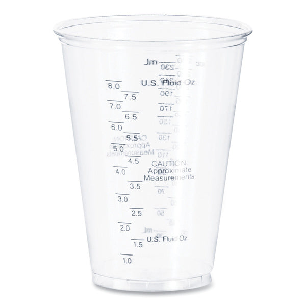 1000-PACK OF Dart TP10DGM 10 oz. Graduated Plastic Medical and Dental Cups - Clear (1000/Carton)