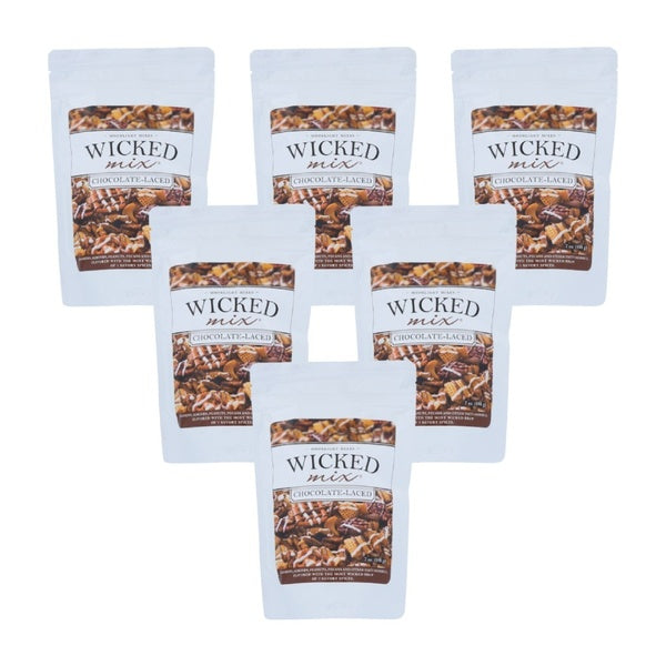 6-PACK OF Snack Mix Chocolate Laced Wicked Mix 7 oz