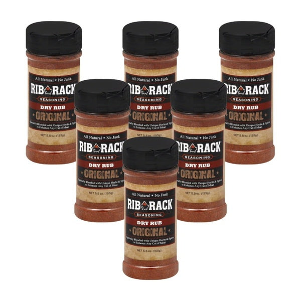 6-PACK OF Seasoning Rub Original Rib Rack 5.5 oz