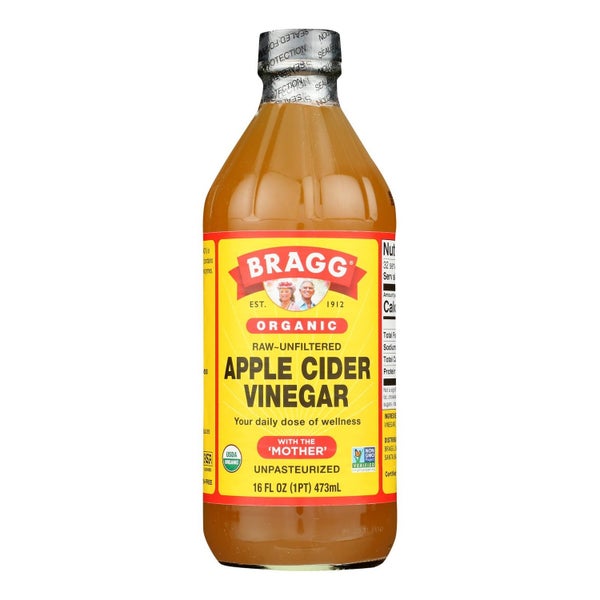 12-PACK OF Vinegar Apple Cider Raw Unfiltered Organic Bragg's Liquid Aminos 16 fz