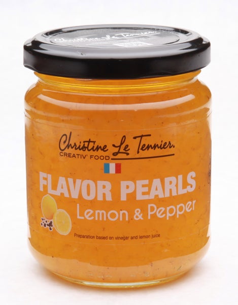 6-PACK OF Flavor Bubble Pearls Topping Lemon & Pepper, 6 x 7 oz