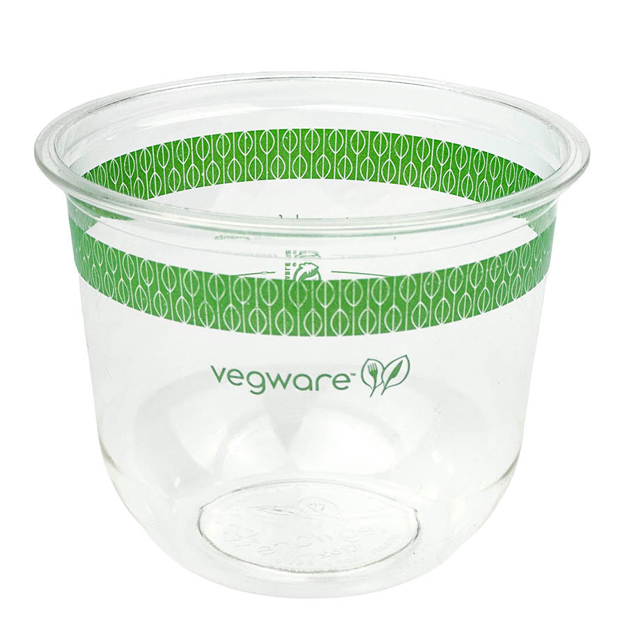 1000-PACK OF Container To Go Vegware Compostable 12 oz PLA Bella Round Deli Containers | 1000 count