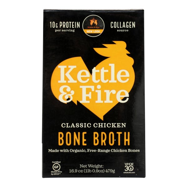 6-PACK OF Broth Chicken Kettle And Fire 16.9 oz