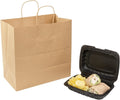 250-PACK OF Recyclable Paper Kraft Bags with Handles - 12.75" x 10.25" - Case of 250