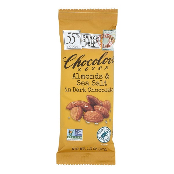 12-PACK OF CHOCOLATE DARK ALMONTS SEA SALT