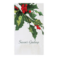 4-PACK OF NAPKIN DINNER HOLLY GRTNGS 2P