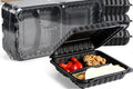 150-PACK OF 150-Count 3-Compartment Hinged Black Take Out Containers - 9"