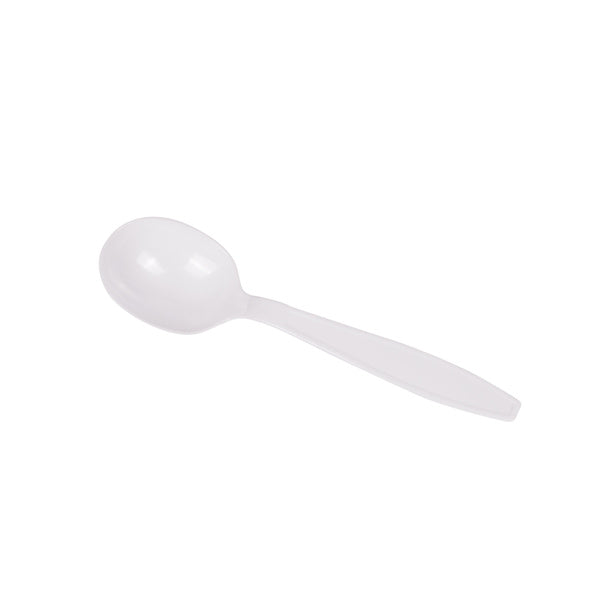1000-PACK OF Spoon Soup Karat 1,000 ct PS Plastic Extra Heavy Weight Soup Spoons, White