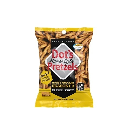 12-PACK OF Honey Mustard Pretzel Twists Bag Dot'S, 12 - 2.5 Oz