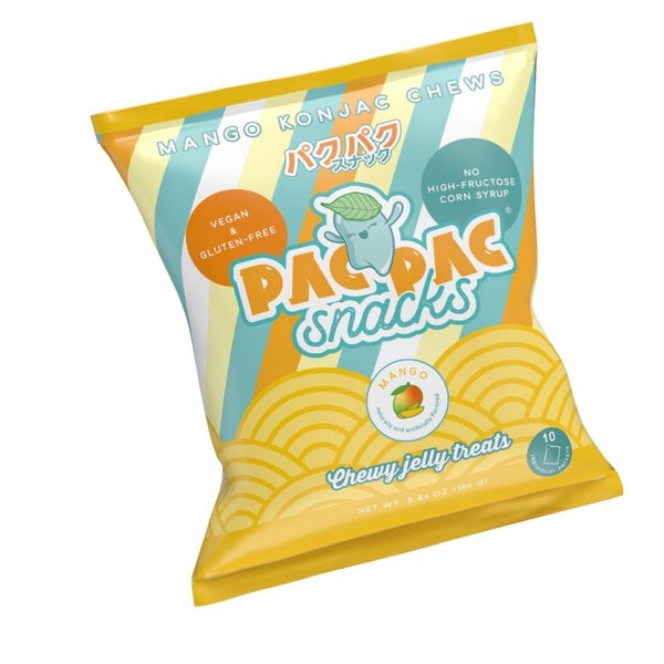 20-PACK OF Snack Chew Mango Konjac Pac Pac Snacks