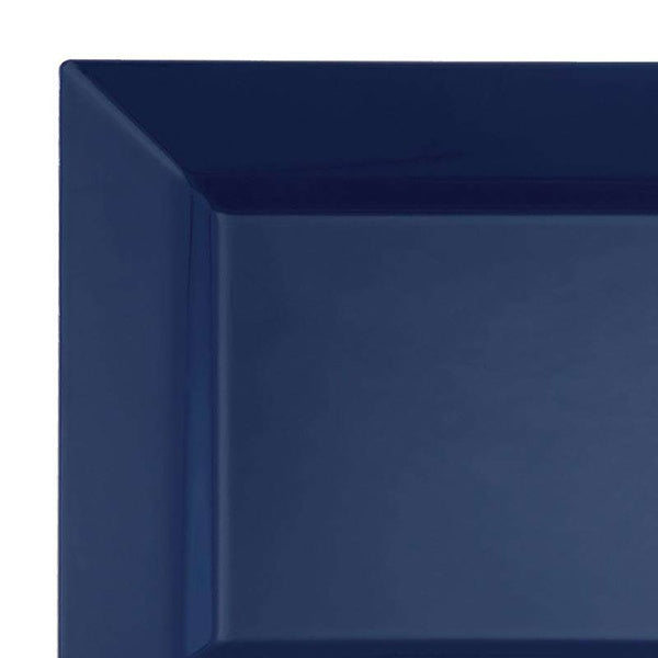 12-PACK OF Plate Plastic 9.5" Blue Square