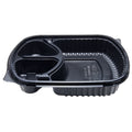 300-PACK OF Box Food Karat 300 ct 36 oz Microwaveable Take-Out Box | 3-Compartment | PP | Black