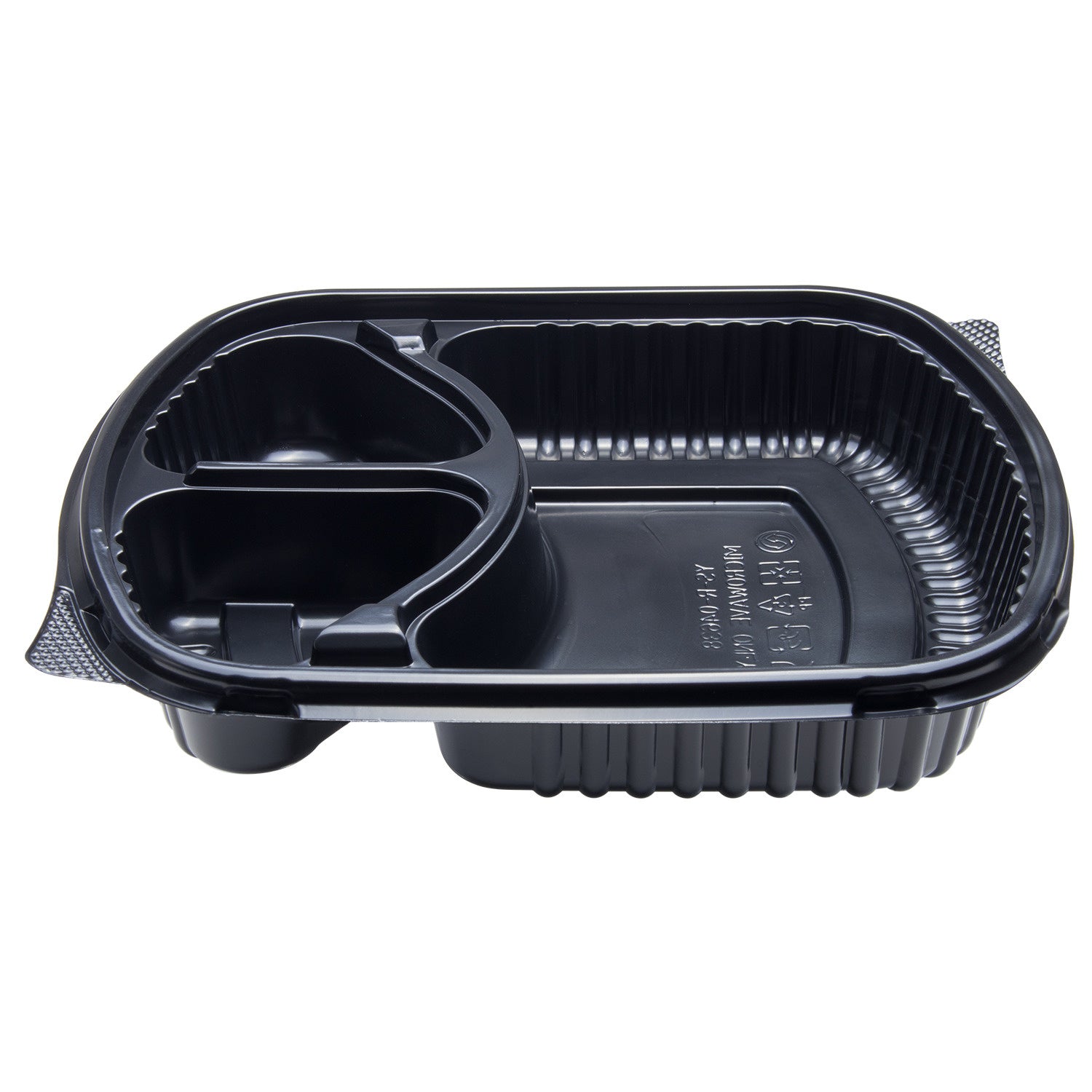 300-PACK OF Box Food Karat 300 ct 36 oz Microwaveable Take-Out Box | 3-Compartment | PP | Black
